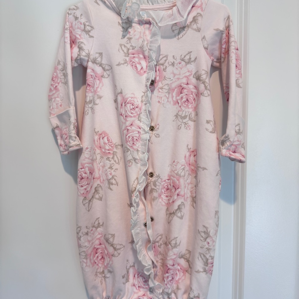 Edgehill Collection Pink and White Baby Romper